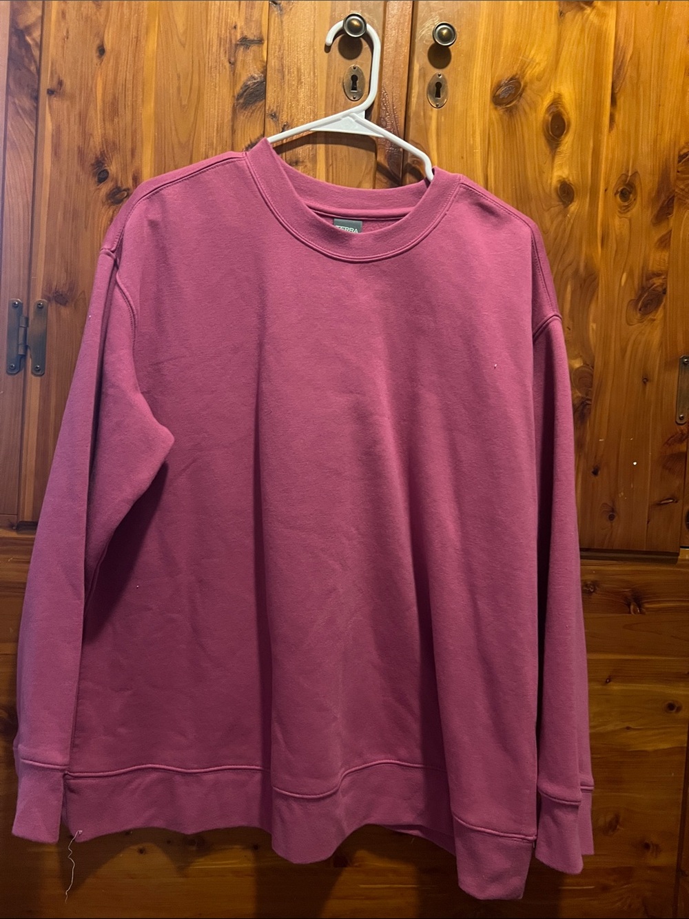 Terra & Sky Men's Crewneck Sweatshirt in Rose